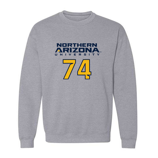 Northern Arizona - NCAA Football : Jefferson Giles - Kiss My Axe V2 Classic Shersey Crewneck Sweatshirt-0