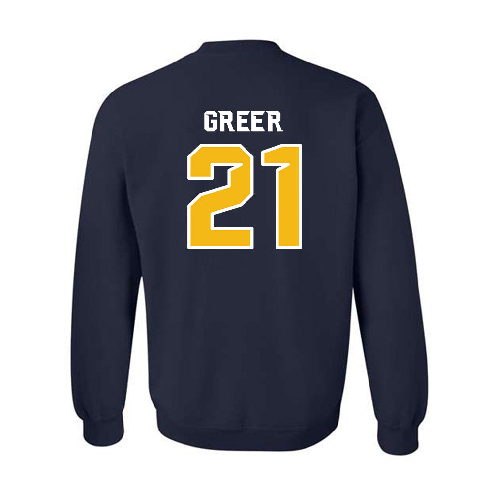 Northern Arizona - NCAA Football : Mikale Greer - Kiss My Axe V3 Classic Shersey Crewneck Sweatshirt-1