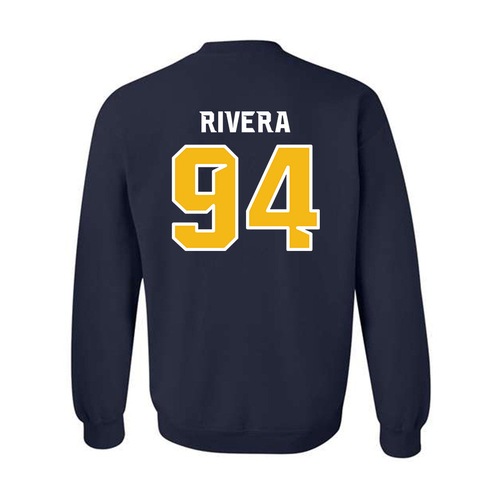 Northern Arizona - NCAA Football : Carlos Rivera - Kiss My Axe V3 Classic Shersey Crewneck Sweatshirt-1