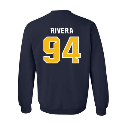 Northern Arizona - NCAA Football : Carlos Rivera - Kiss My Axe V3 Classic Shersey Crewneck Sweatshirt-1