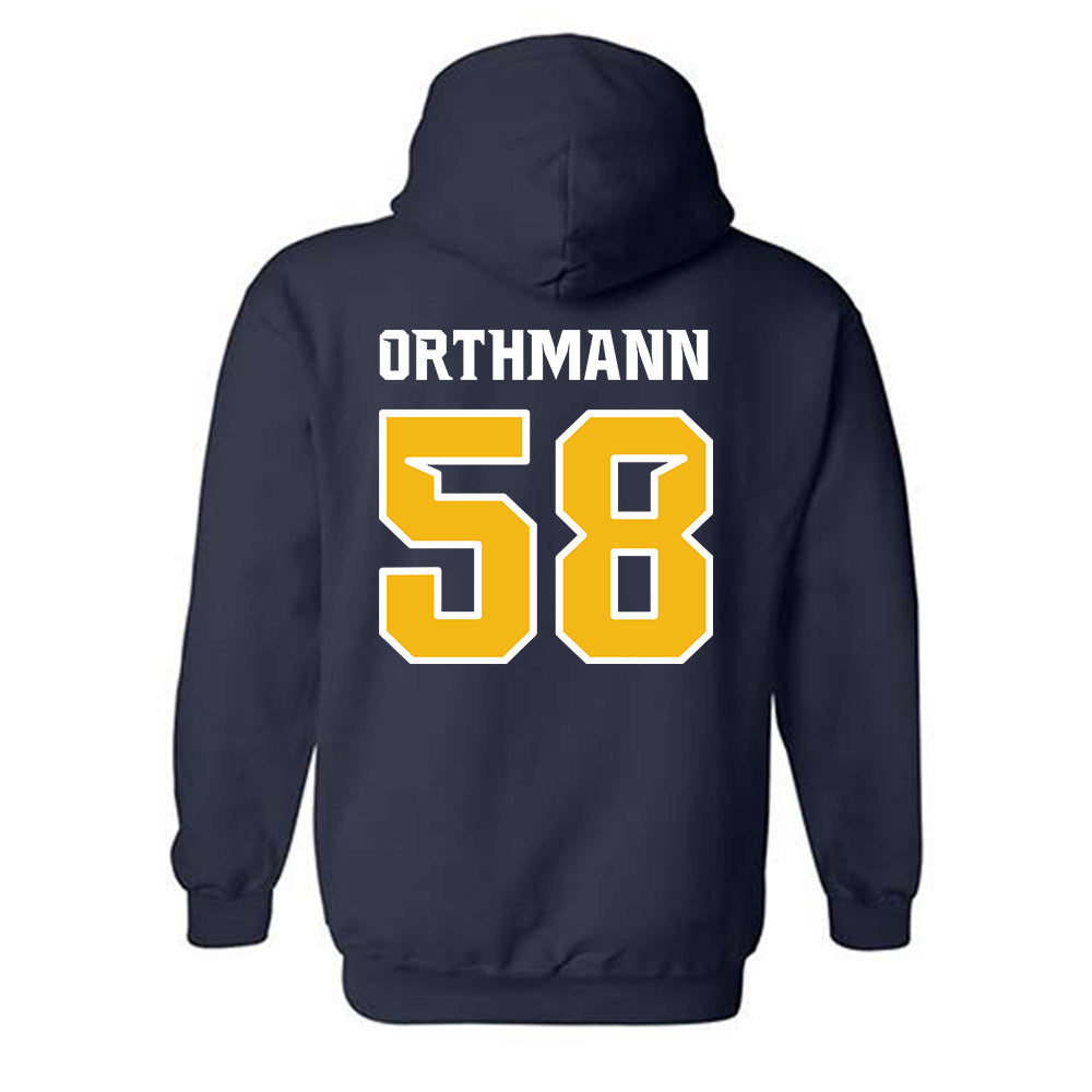 Northern Arizona - NCAA Football : Matthew Orthmann - Kiss My Axe V3 Classic Shersey Hooded Sweatshirt-1