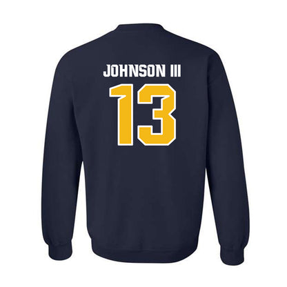 Northern Arizona - NCAA Football : Jerry Johnson III - Kiss My Axe V3 Classic Shersey Crewneck Sweatshirt-1