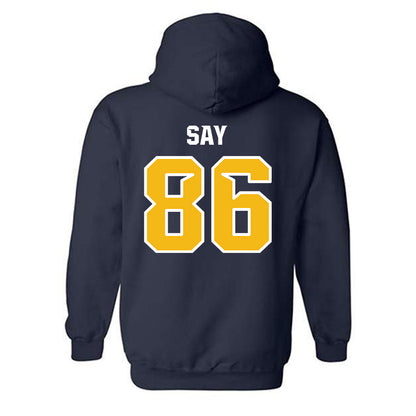 Northern Arizona - NCAA Football : Kody Say - Kiss My Axe V3 Classic Shersey Hooded Sweatshirt-1