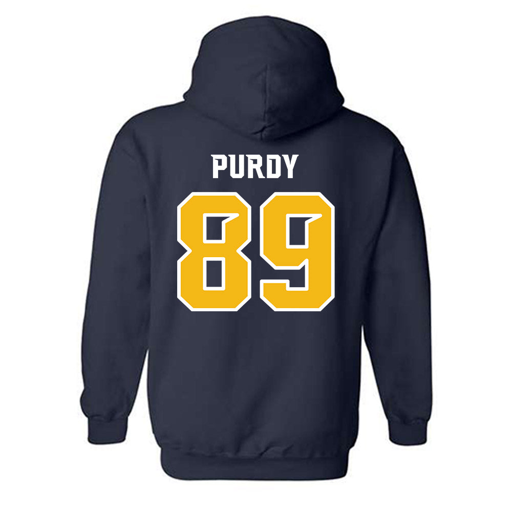 Northern Arizona - NCAA Football : Jeter Purdy - Kiss My Axe V3 Classic Shersey Hooded Sweatshirt-1