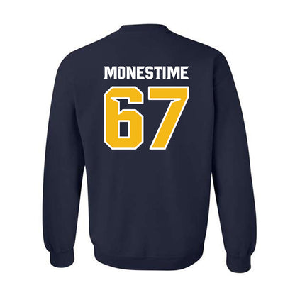 Northern Arizona - NCAA Football : Dax Monestime - Kiss My Axe V3 Classic Shersey Crewneck Sweatshirt-1