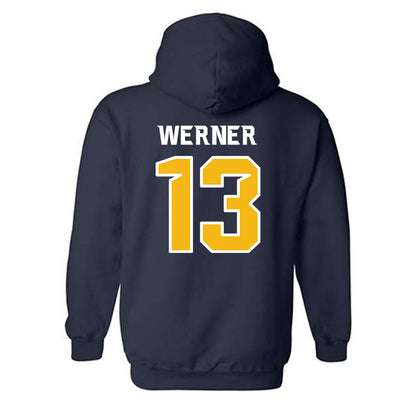 Northern Arizona - NCAA Football : Xander Werner - Kiss My Axe V3 Classic Shersey Hooded Sweatshirt-1