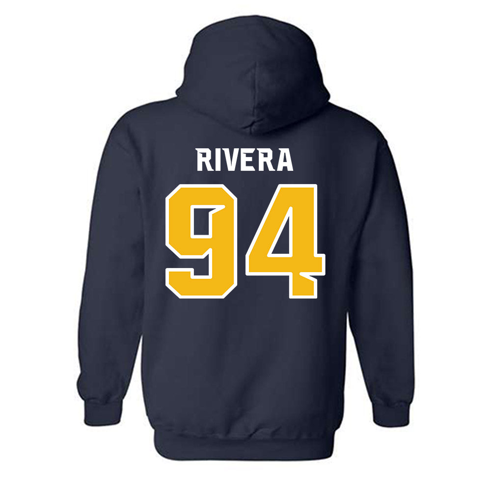 Northern Arizona - NCAA Football : Carlos Rivera - Kiss My Axe V3 Classic Shersey Hooded Sweatshirt-1