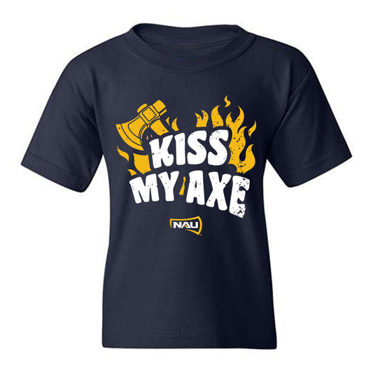 Northern Arizona - NCAA Women's Swimming & Diving : Kaci Kelaher - Kiss My Axe V3 Classic Shersey Youth T-Shirt-0