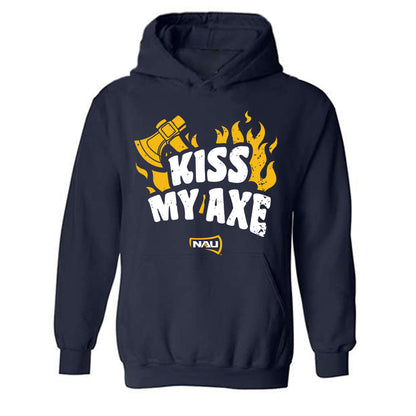 Northern Arizona - NCAA Football : Braden Kramer - Kiss My Axe V3 Classic Shersey Hooded Sweatshirt-0