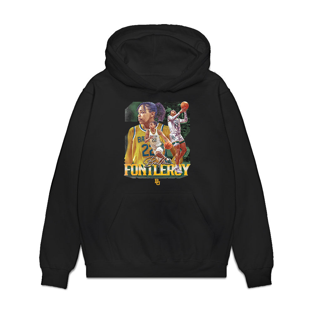 Baylor - NCAA Women's Basketball : Bella Fontleroy - Premium Hooded Sweatshirt-0