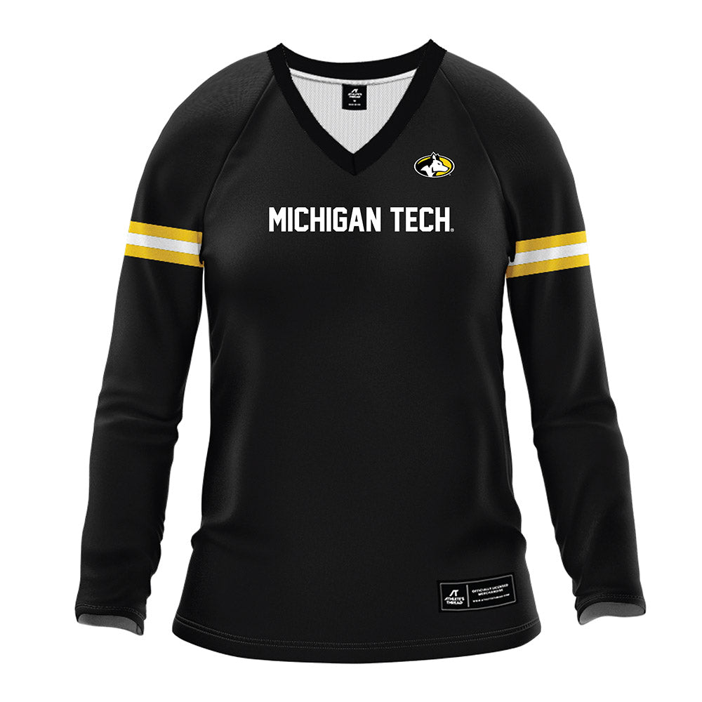 Michigan Tech - NCAA Women's Volleyball : Madelyn Torola - Black Volleyball Jersey-0