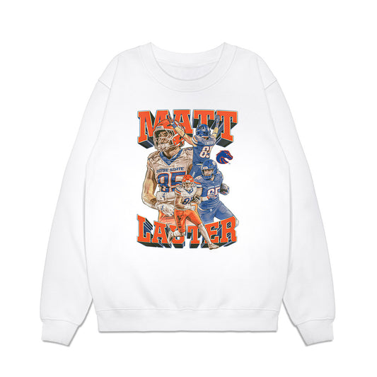 Boise State - NCAA Football : Matt Lauter - Caricature Premium Crewneck Sweatshirt-0