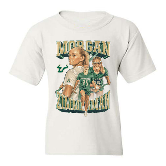 USF - NCAA Women's Lacrosse : Morgan Zimmerman - Player Collage Youth T-Shirt-0