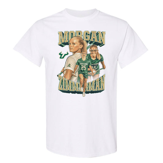 USF - NCAA Women's Lacrosse : Morgan Zimmerman - Player Collage T-Shirt-0