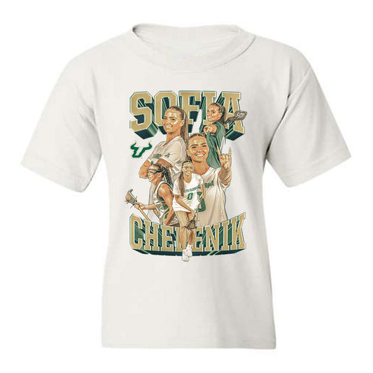 USF - NCAA Women's Lacrosse : Sofia Chepenik - Player Collage Youth T-Shirt-0