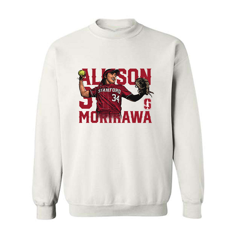 Stanford - NCAA Softball : Allison Morikawa - Individual Caricature Crewneck Sweatshirt-0