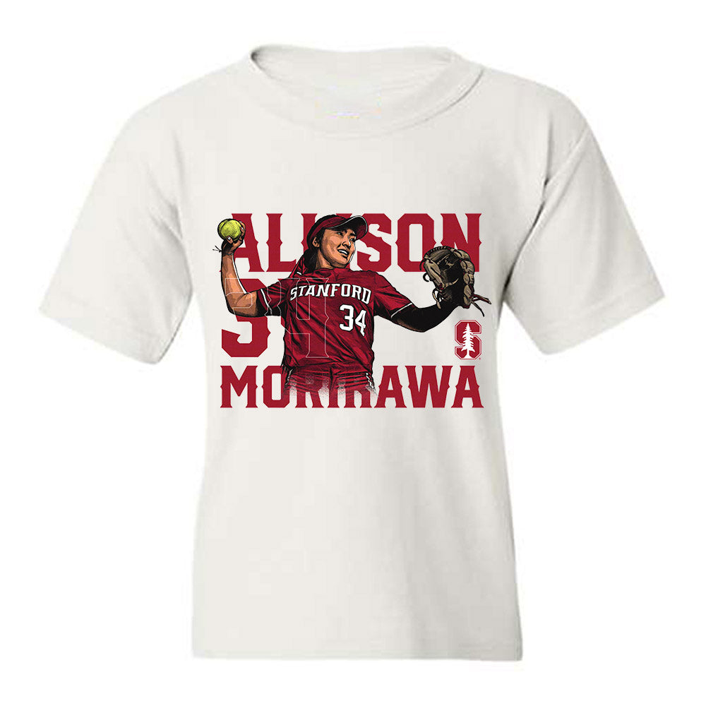 Stanford - NCAA Softball : Allison Morikawa - Individual Caricature Youth T-Shirt-0