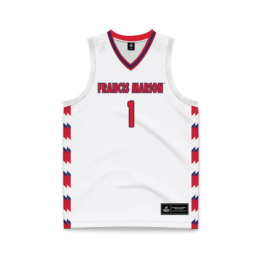 Francis Marion - NCAA Women's Basketball : Jaliyah Benefield - White Basketball Jersey-0