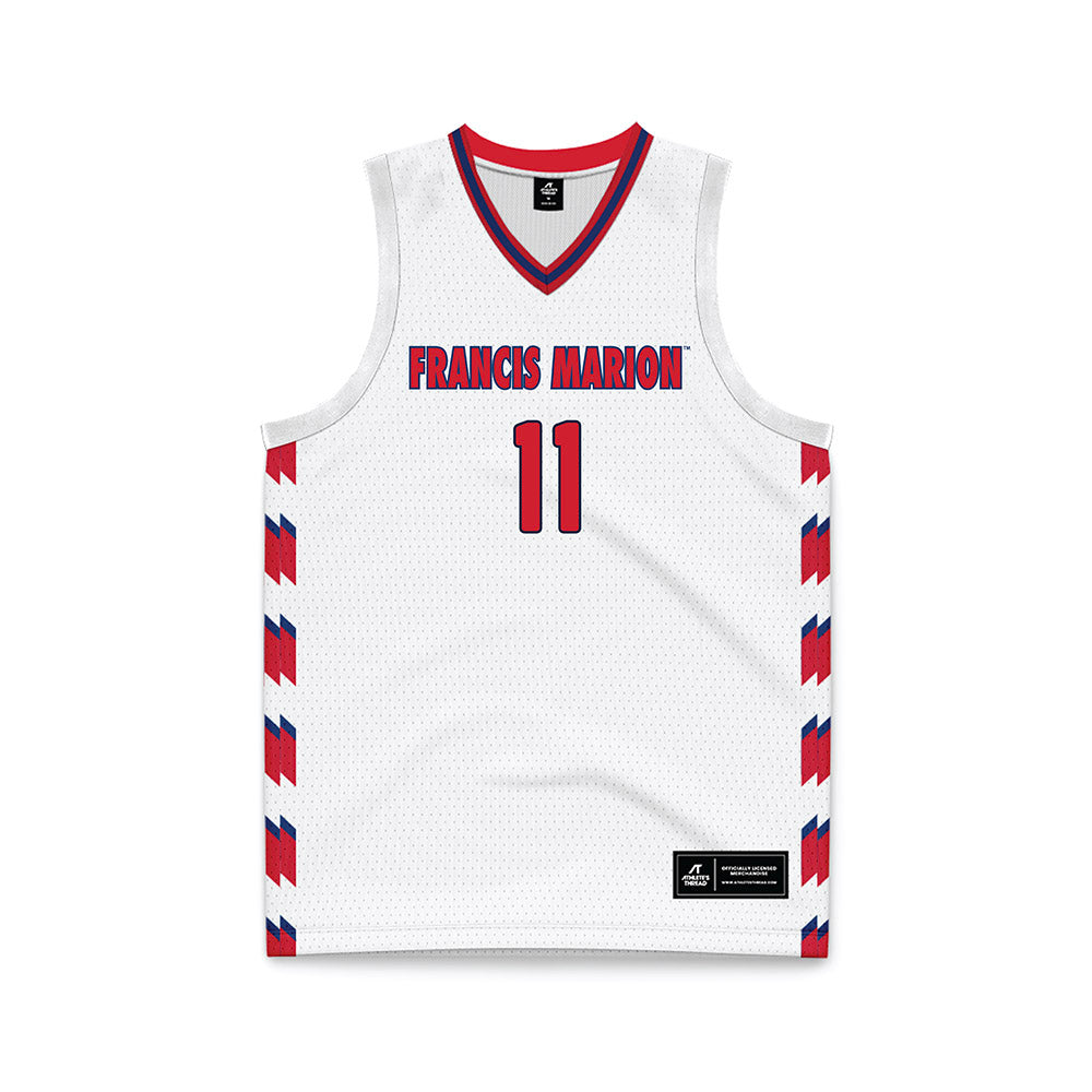 Francis Marion - NCAA Women's Basketball : Tyra Myers - White Basketball Jersey-0