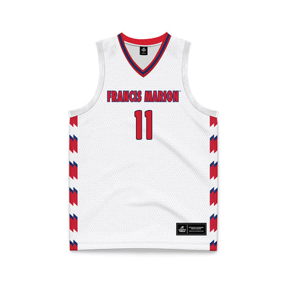 Francis Marion - NCAA Women's Basketball : Tyra Myers - White Basketball Jersey-0