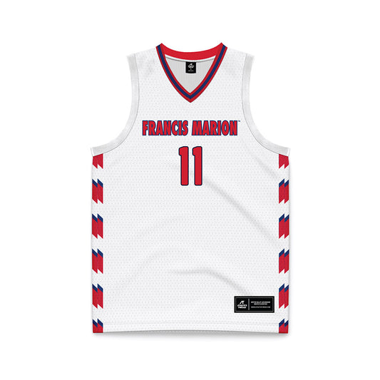 Francis Marion - NCAA Women's Basketball : Tyra Myers - White Basketball Jersey-0