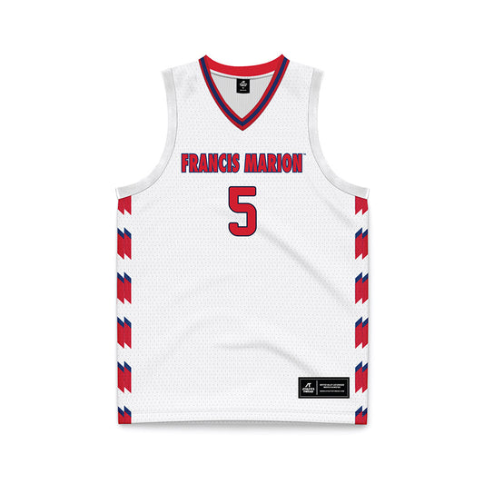 Francis Marion - NCAA Women's Basketball : Angel Walker - White Basketball Jersey-0