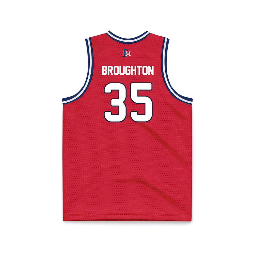 Francis Marion - NCAA Men's Basketball : Jaden Broughton - Red Basketball Jersey-1