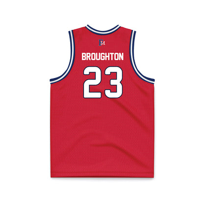 Francis Marion - NCAA Men's Basketball : Jaden Broughton - Red Basketball Jersey-1