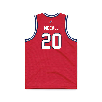 Francis Marion - NCAA Men's Basketball : Kameron McCall - Red Basketball Jersey-1