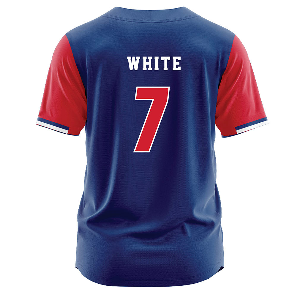 Francis Marion - NCAA Softball : Madalyn White - Blue Jersey-1