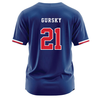 Francis Marion - NCAA Baseball : Cole Gursky - Blue Jersey-1