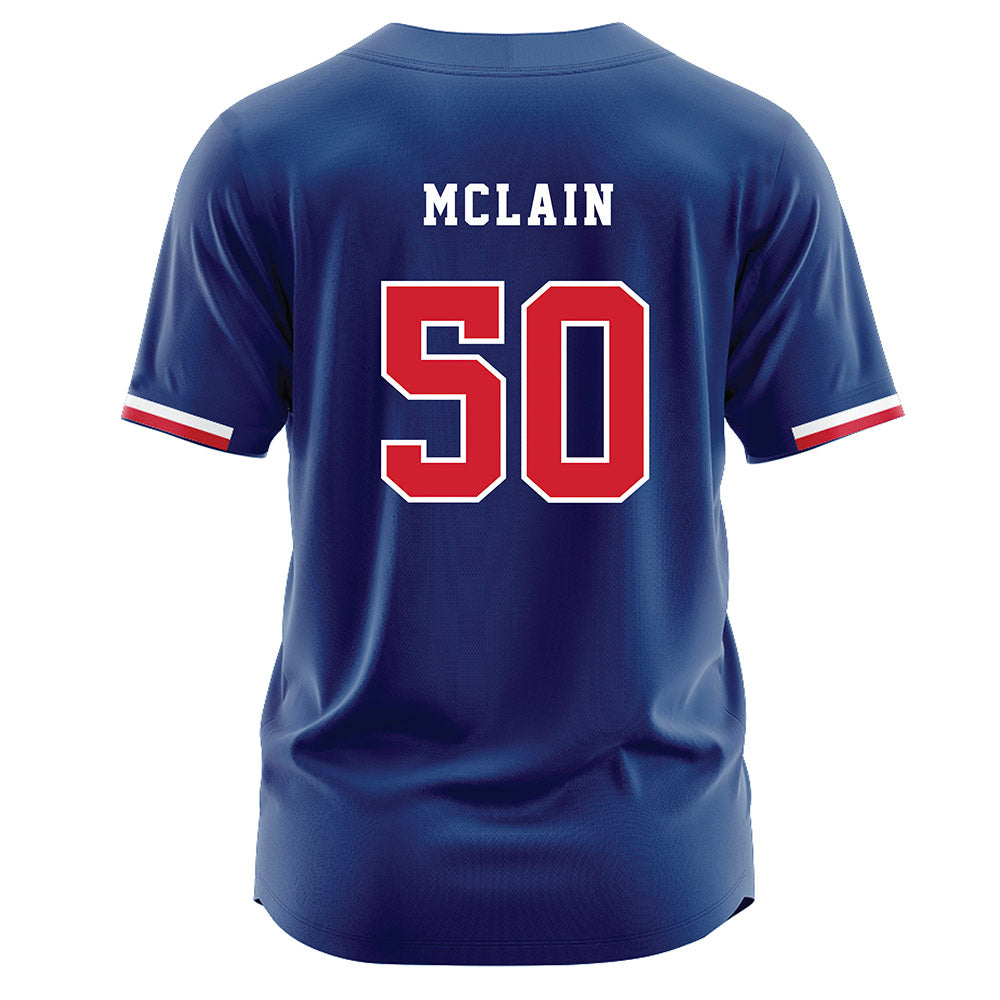 Francis Marion - NCAA Baseball : Reed McLain - Blue Jersey-1