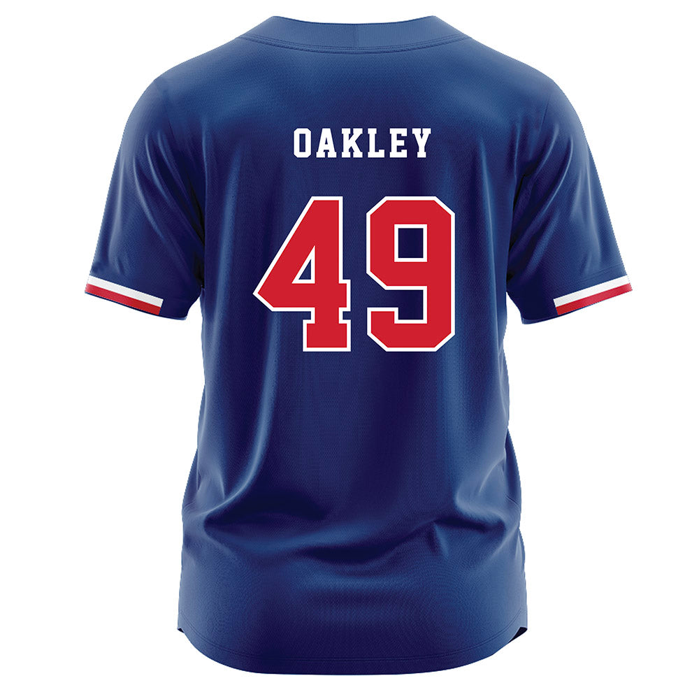 Francis Marion - NCAA Baseball : Caleb Oakley - Blue Jersey-1