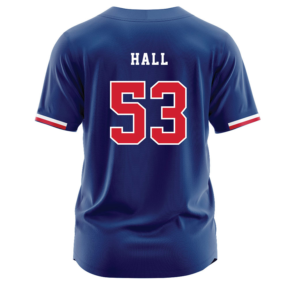 Francis Marion - NCAA Baseball : Tyson Hall - Blue Jersey-1