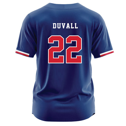 Francis Marion - NCAA Baseball : Sam Duvall - Blue Jersey-1