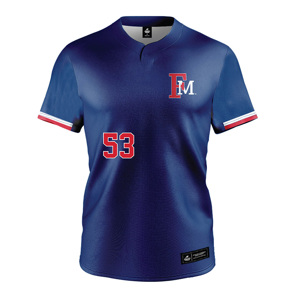 Francis Marion - NCAA Baseball : Tyson Hall - Blue Jersey-0