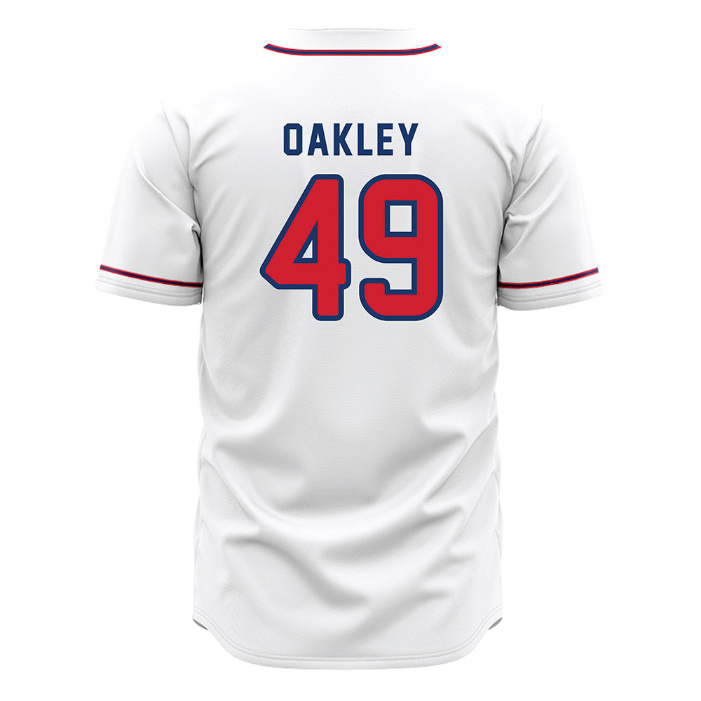 Francis Marion - NCAA Baseball : Caleb Oakley - White Jersey-1