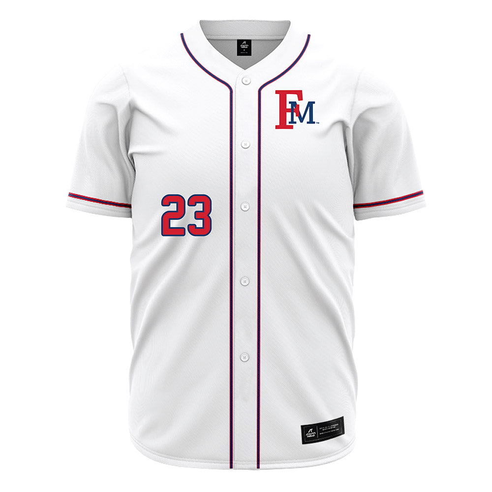 Francis Marion - NCAA Baseball : Daniel Barcena - White Jersey-0