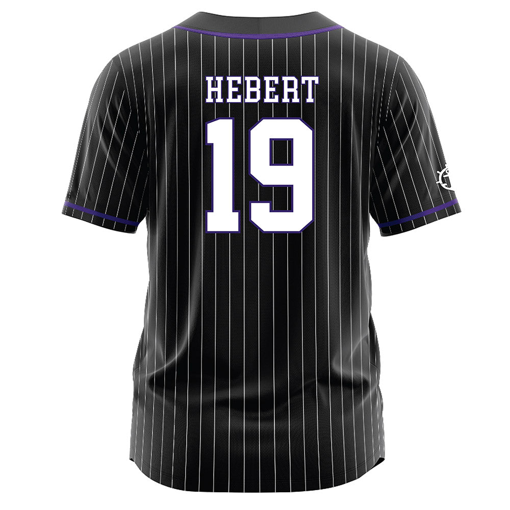 Portland - NCAA Baseball : Curtis Hebert - Black Jersey-1