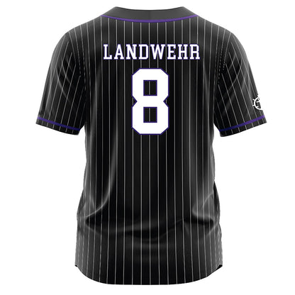 Portland - NCAA Baseball : JT Landwehr - Black Jersey-1
