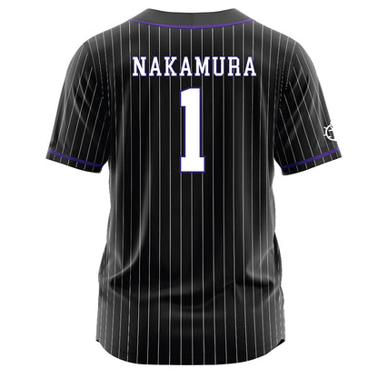 Portland - NCAA Baseball : Logan Nakamura - Black Jersey-1