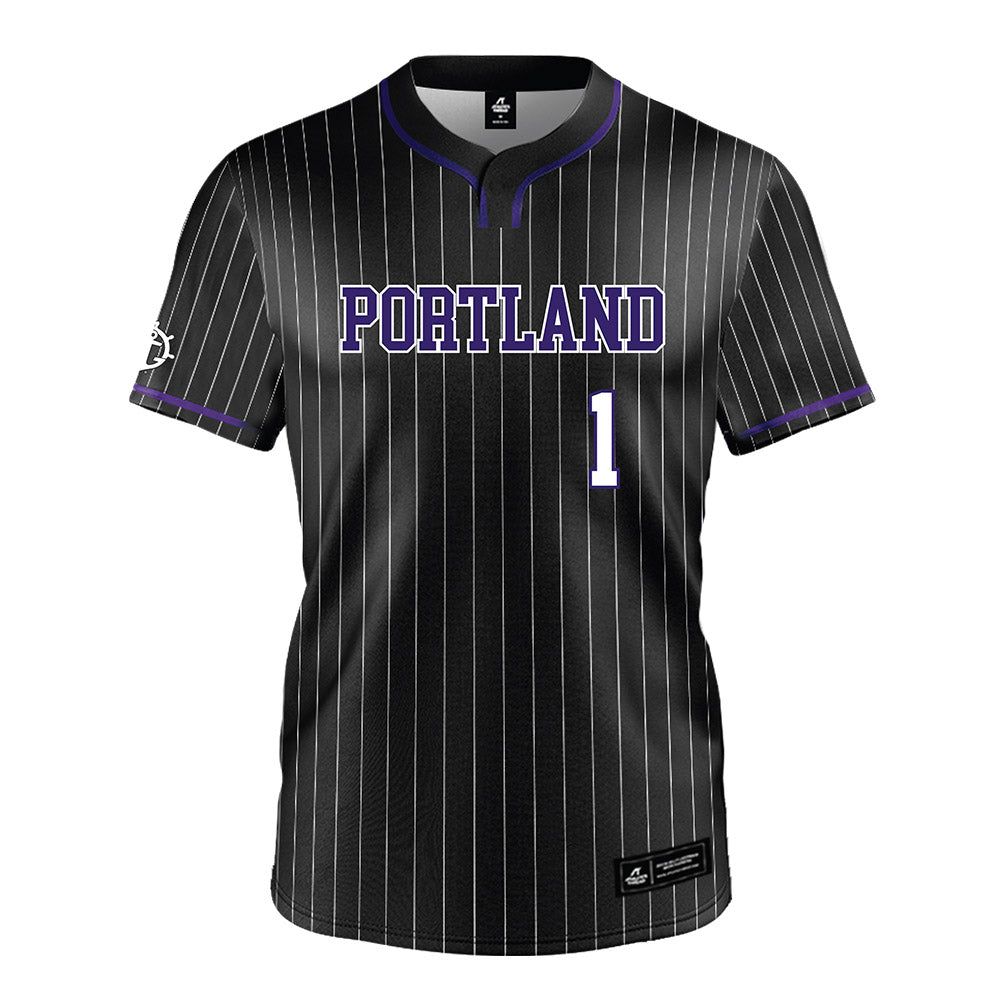Portland - NCAA Baseball : Logan Nakamura - Black Jersey-0