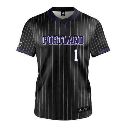 Portland - NCAA Baseball : Logan Nakamura - Black Jersey-0