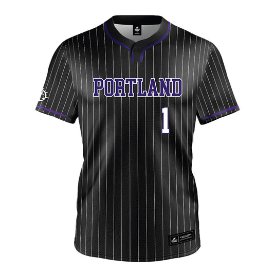 Portland - NCAA Baseball : Logan Nakamura - Black Jersey-0