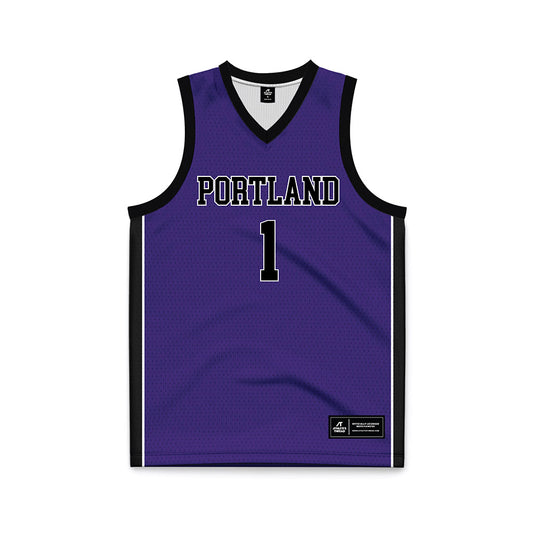 Portland - NCAA Men's Basketball : Jermaine Ballisager - Purple Basketball Jersey-0