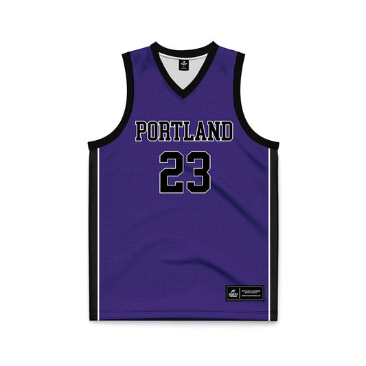 Portland - NCAA Men's Basketball : Joel Foxwell - Purple Basketball Jersey-0
