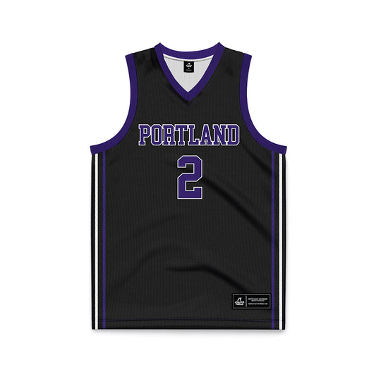 Portland - NCAA Women's Basketball : Dyani Ananiev - Black Basketball Jersey-0