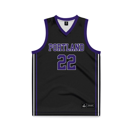Portland - NCAA Women's Basketball : Rhyan Mogel - Black Basketball Jersey-0
