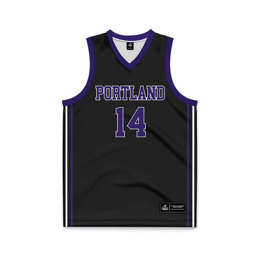 Portland - NCAA Women's Basketball : Caitlin Monahan - Black Basketball Jersey-0