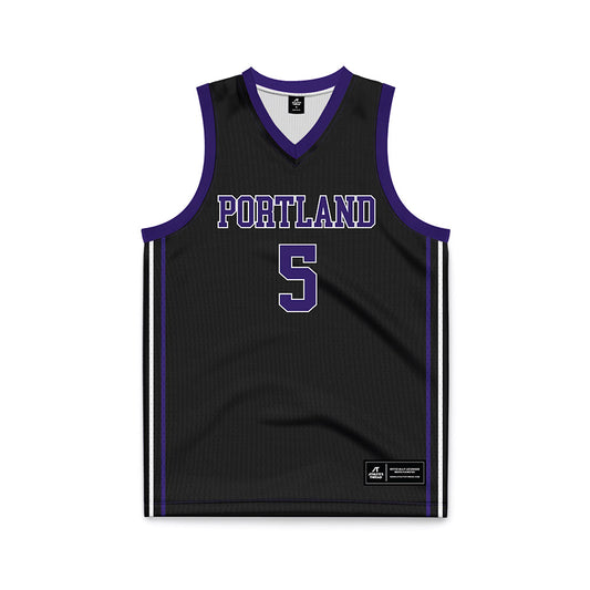 Portland - NCAA Women's Basketball : Aubrey Herrin - Black Basketball Jersey-0